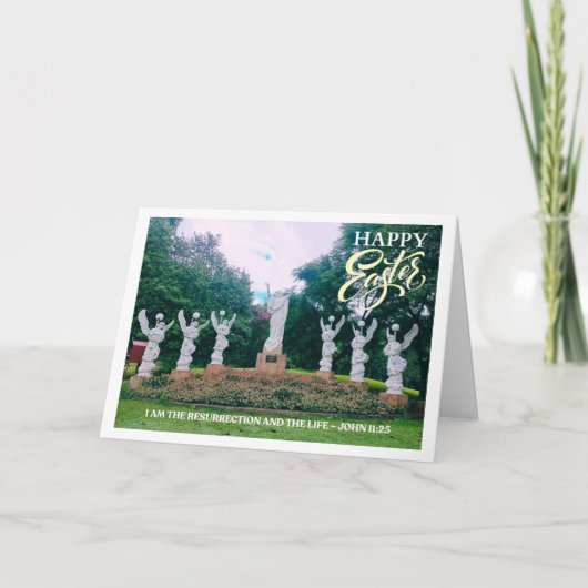 De opstanding met Pasen groet Feestdagen Kaart (Voorkant)
