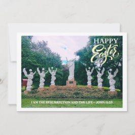 De opstanding met Pasen groet Feestdagenkaart
