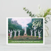 De opstanding met Pasen groet Feestdagenkaart (Staand voorkant)