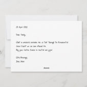 De opstanding met Pasen groet Feestdagenkaart (Achterkant)