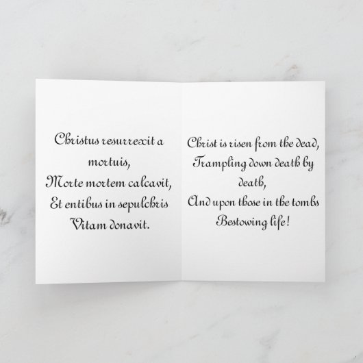 De opstanding van Christus Feestdagen Kaart (Binnen)