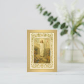 De opstanding van Christus Katholieke begrafenis M Visitekaartje (Staand voorkant)