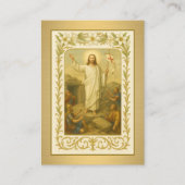 De opstanding van Christus Katholieke begrafenis M Visitekaartje (Voorkant)