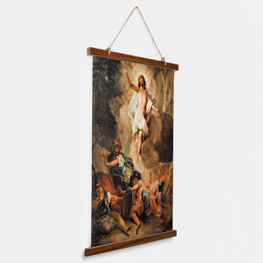 De Opstanding van Christus, kunstschilderij Hangend Wandkleed (Gebogen)