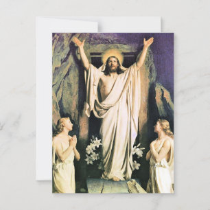 De opstanding van Christus, schilderij van Carl Bl Briefkaart