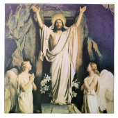 De opstanding van Christus, schilderij van Carl Bl Tegeltje (Voorkant)