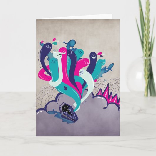 De opstanding van geluk Kaart (Voorkant)