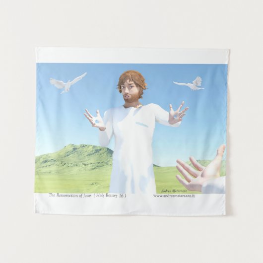 De Opstanding van Jezus Wandkleed (Voorkant (horizontaal))