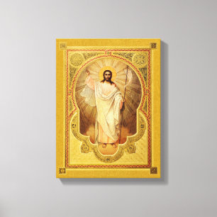 De Opstanding van Onze Heer - Icoon op Canvas Prin