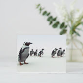 De Opstelling van de pinguïn Briefkaart (Staand voorkant)