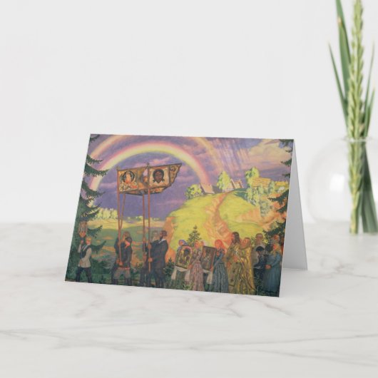 De Optocht van Pasen, 1915 Feestdagen Kaart (Voorkant)