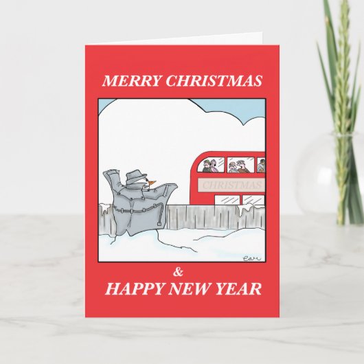 De opvlammende Sneeuwman Feestdagen Kaart (Voorkant)