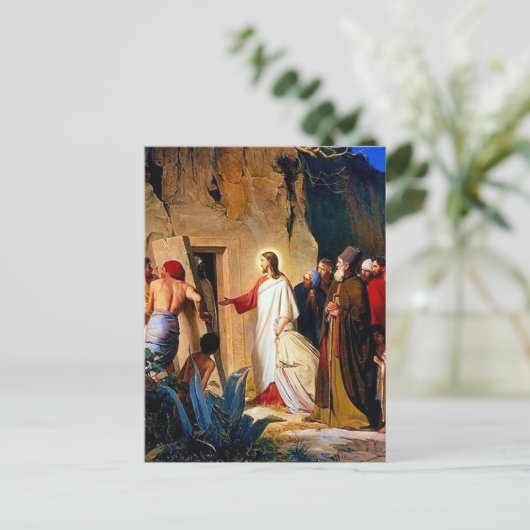 De opvoeding van Lazarus, Carl Bloch, Briefkaart (Staand voorkant)