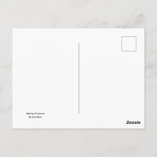 De opvoeding van Lazarus, Carl Bloch, Briefkaart (Achterkant)