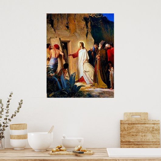 De opvoeding van Lazarus, Carl Bloch, Poster (Keuken)