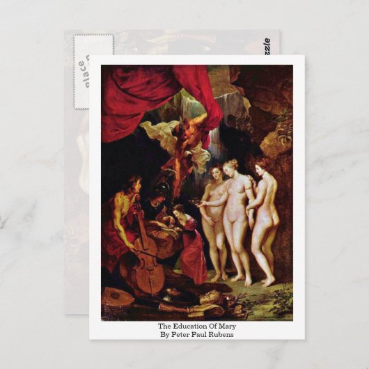 De opvoeding van Mary door Peter Paul Rubens Briefkaart (Voorkant / Achterkant)
