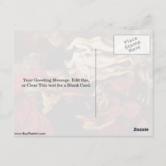 De opvoeding van Mary door Peter Paul Rubens Briefkaart (Achterkant)