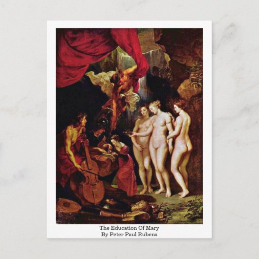 De opvoeding van Mary door Peter Paul Rubens Briefkaart (Voorkant)