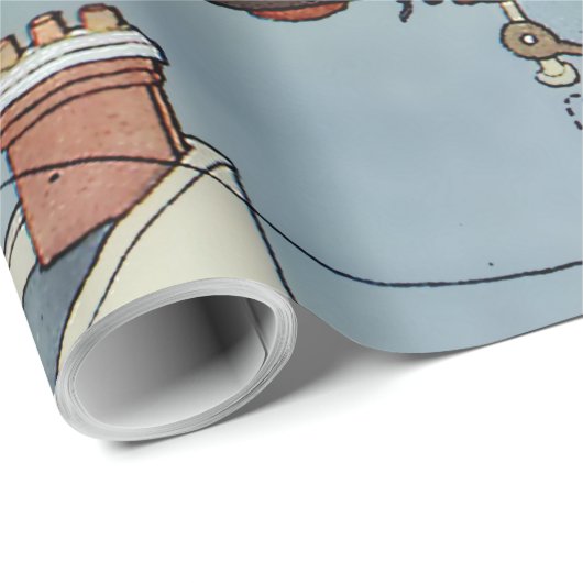 “De opvouwbare tuin” van W Heath Robinson Cadeaupapier (Rol Hoek)