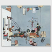 “De opvouwbare tuin” van W Heath Robinson Cadeaupapier (Vlak)