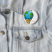 De opwarming van de aarde " Dat is warm " Ronde Button 5,7 Cm (In situ)