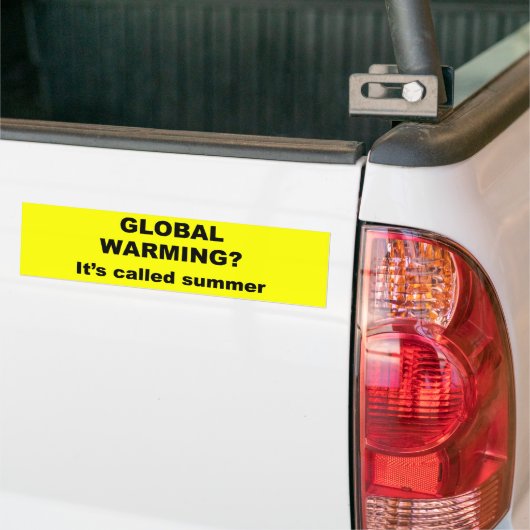 De opwarming van de aarde heet zomer bumpersticker (Op Truck)
