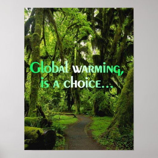 De opwarming van de aarde is een keuze-poster poster (Voorkant)