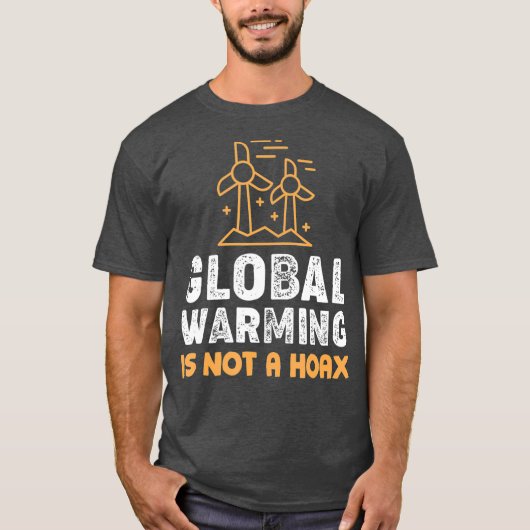 De opwarming van de aarde is geen onverantwoorde k t-shirt (Voorkant)