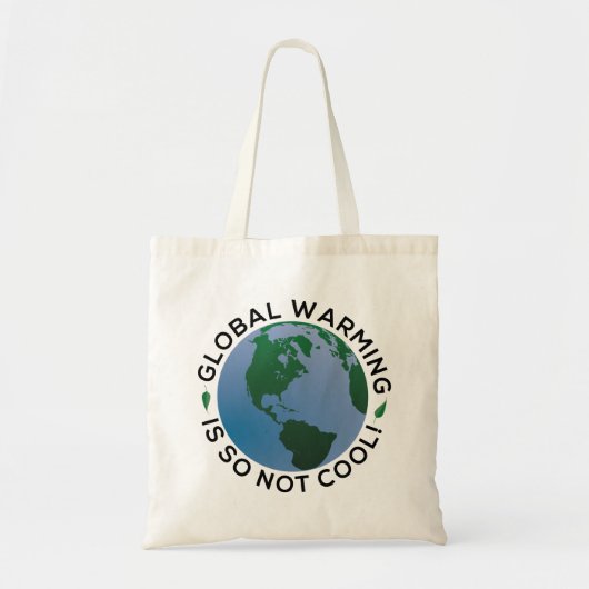De opwarming van de aarde is zo niet cool tote bag (Voorkant)