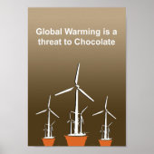 De opwarming van de aarde vormt een bedreiging voo poster (Voorkant)