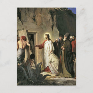 De opwekking van Lazarus door Carl Bloch Briefkaart