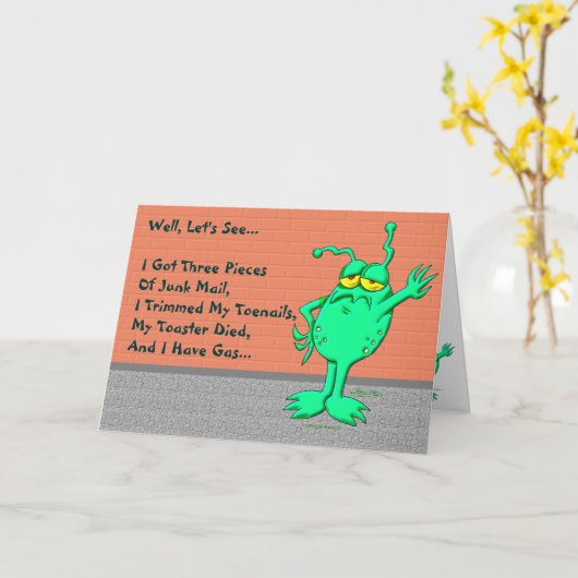 De opwinding stopt nooit kaart (Gele Bloem)