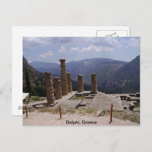 De "Oracle of Delphi" Briefkaart (Voorkant / Achterkant)