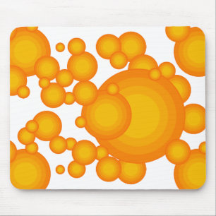 De oranje 70 stijl jaar muismat