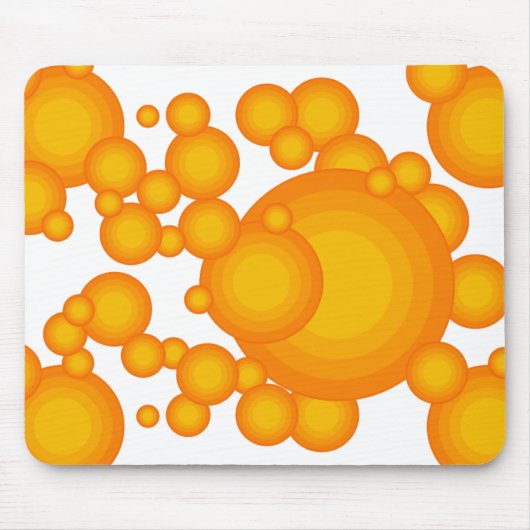 De oranje 70 stijl jaar muismat (Voorkant)