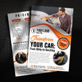 De Oranje Auto Wassen Waxing Auto Detailing Servic Flyer