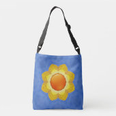 De  Oranje blauwe kaleidoscoop van de zon Crossbody Tas (Achterkant)