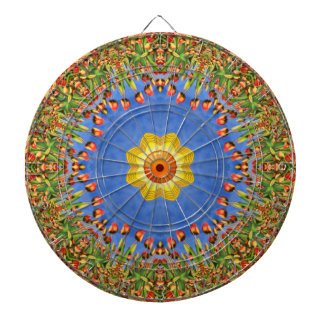 De Oranje blauwe kaleidoscoop van de zon Dartbord