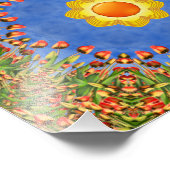 De Oranje blauwe kaleidoscoop van de zon Foto Afdruk (Hoek)