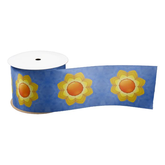 De  Oranje blauwe kaleidoscoop van de zon Satijnen Lint (Spoel)