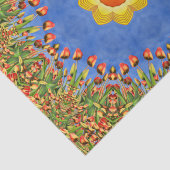 De  Oranje blauwe kaleidoscoop van de zon Tissuepapier (Detail)