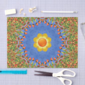 De  Oranje blauwe kaleidoscoop van de zon Tissuepapier (Craft)