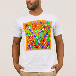 "De Oranje bloemen" schilderen. Bestel nu T-shirt