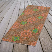 De Oranje bloemige regenachtige snijvezels texture Yogamat