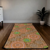 De Oranje bloemige regenachtige snijvezels texture Yogamat