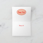 De oranje Camouflage Camo dankt u Douane Bedankkaart (Binnen)