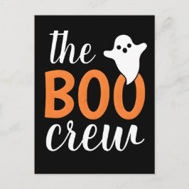 De Oranje Halloween-familie van de Boo Crew Feestdagenkaart
