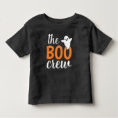 De Oranje Halloween-familie van de Boo Crew Kinder Shirts (Voorkant)