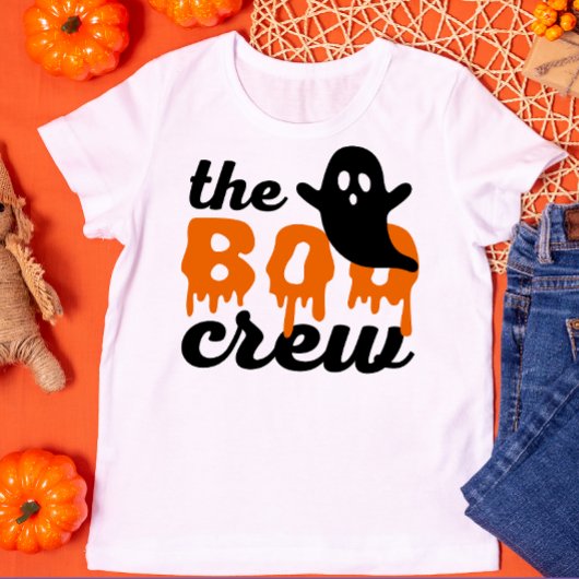 De Oranje Halloween-familie van de Boo Crew T-shirt