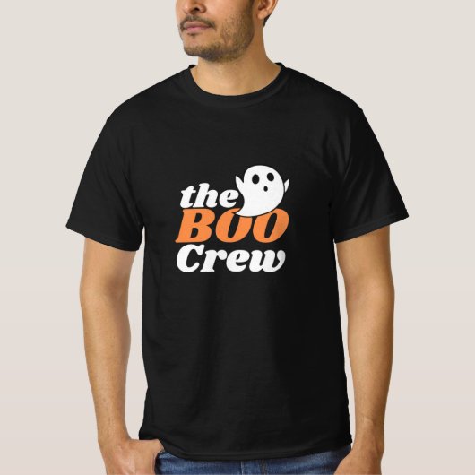 De Oranje Halloween-familie van de Boo Crew T-shirt (Voorkant)